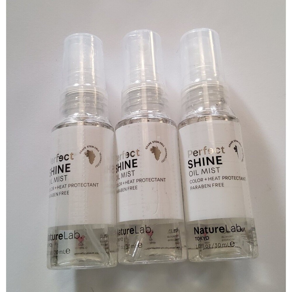 3x-NatureLab Tokyo Perfect Shine Oil Mist For Hair 1oz/30ml Travel Size SEALED